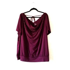 Purple Lane Bryant beaded top size 26/28